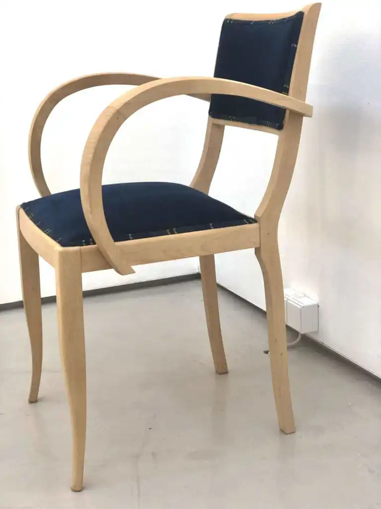 Bridge Chair Blue velvet