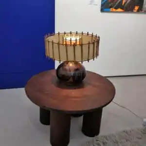 Ceramic and Paper shade Table lamp (circa 1960)