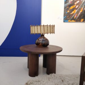 Ceramic and Paper shade Table lamp (circa 1960) – Image 3