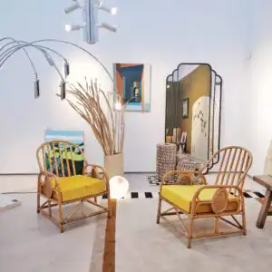 Pair of rattan chairs (circa 1950s)