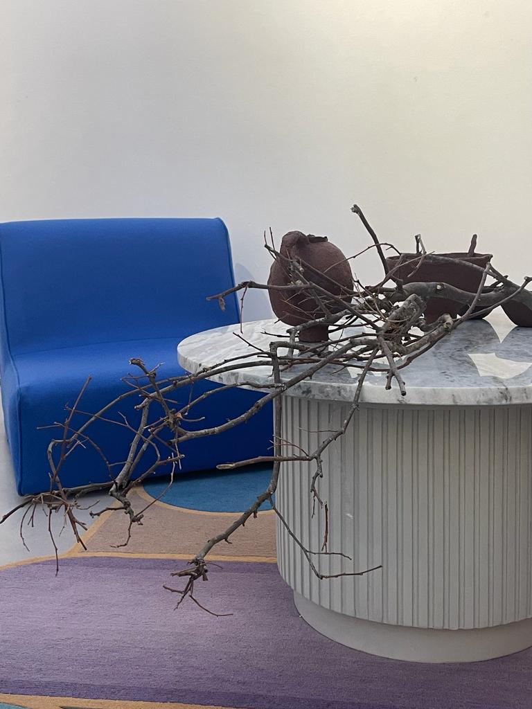 Pair of vintage blue armchairs (circa 1960)