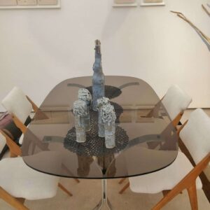 Vintage Glass Dining Table (1970) - Image 2