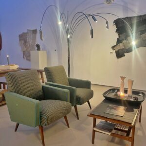 Paire of vintage Armchairs fully upholstered - circa 1960