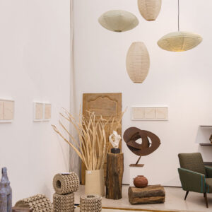 Handmade paper suspension/lamp shade by MADAMSOLTZ (DK) (oval)