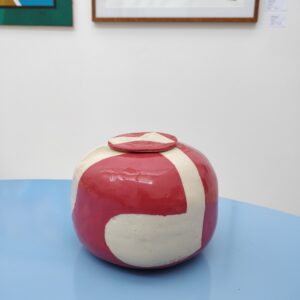 Handmade ceramic jar - by Cathy Deprez