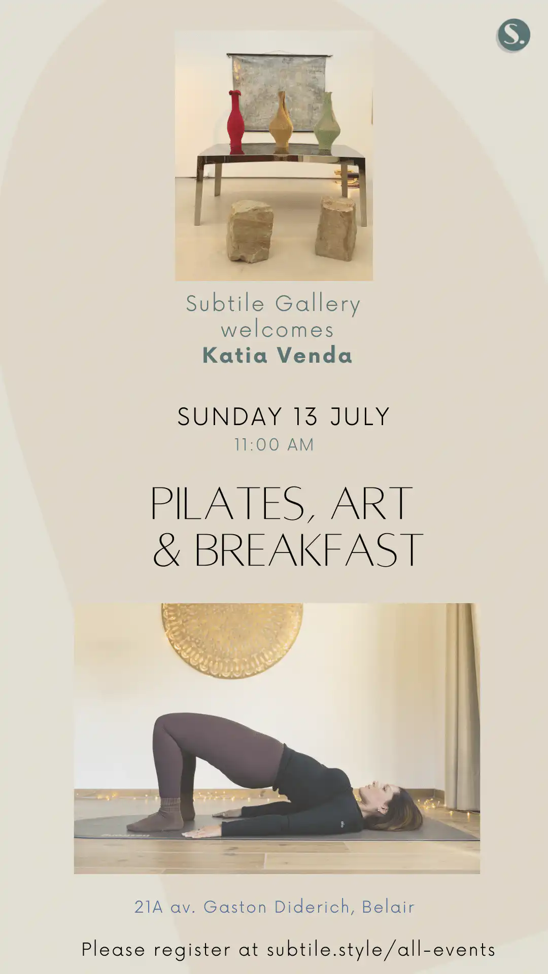 A Morning for Yourself — Pilates, Art & Breakfast 13 July @11.30am