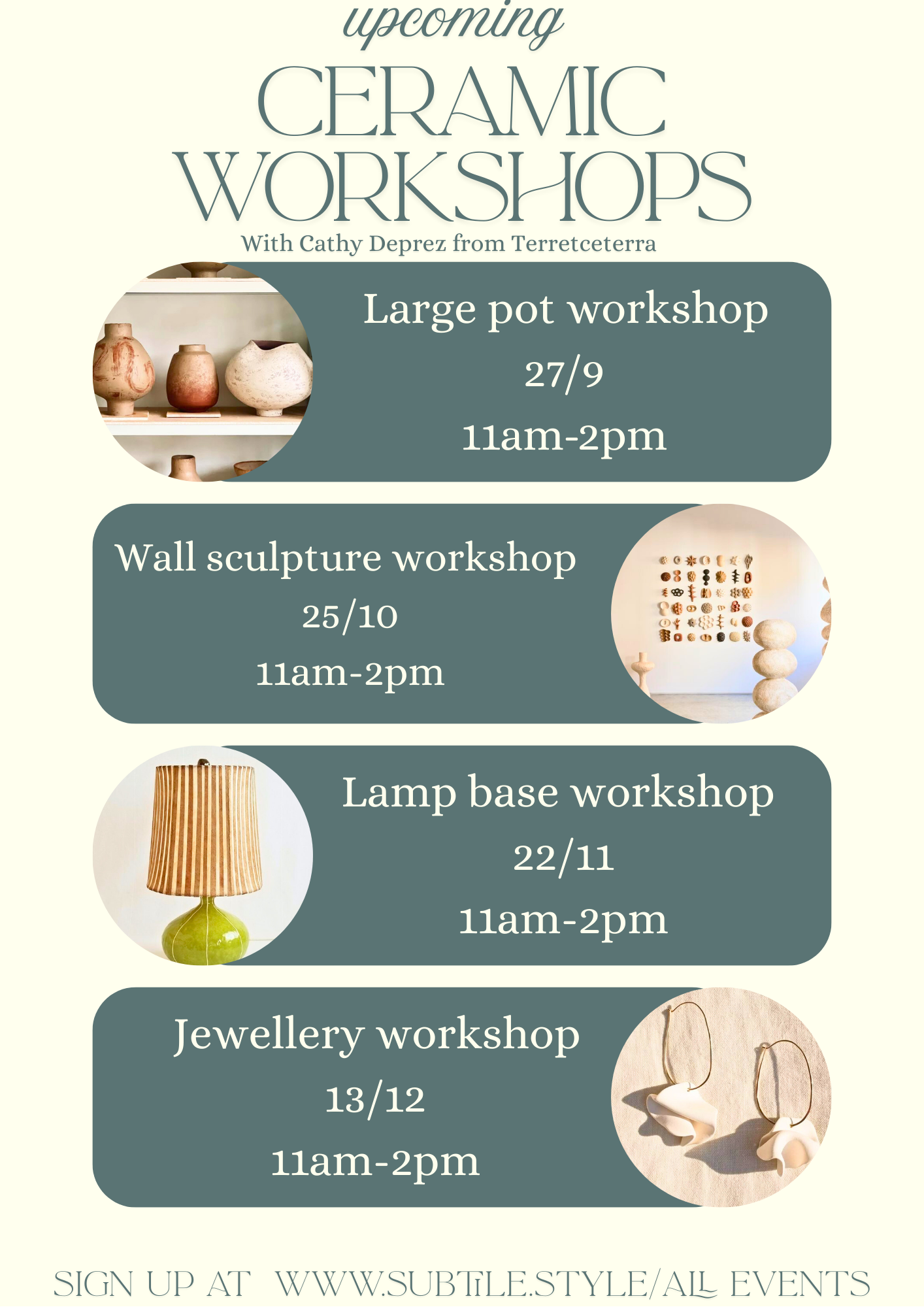 Ceramic classes autumn 2025