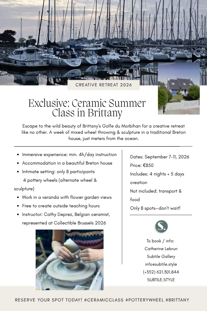 Exclusive: Ceramic Summer Class in Brittany (Golfe du Morbihan) - 7-11 September 2026